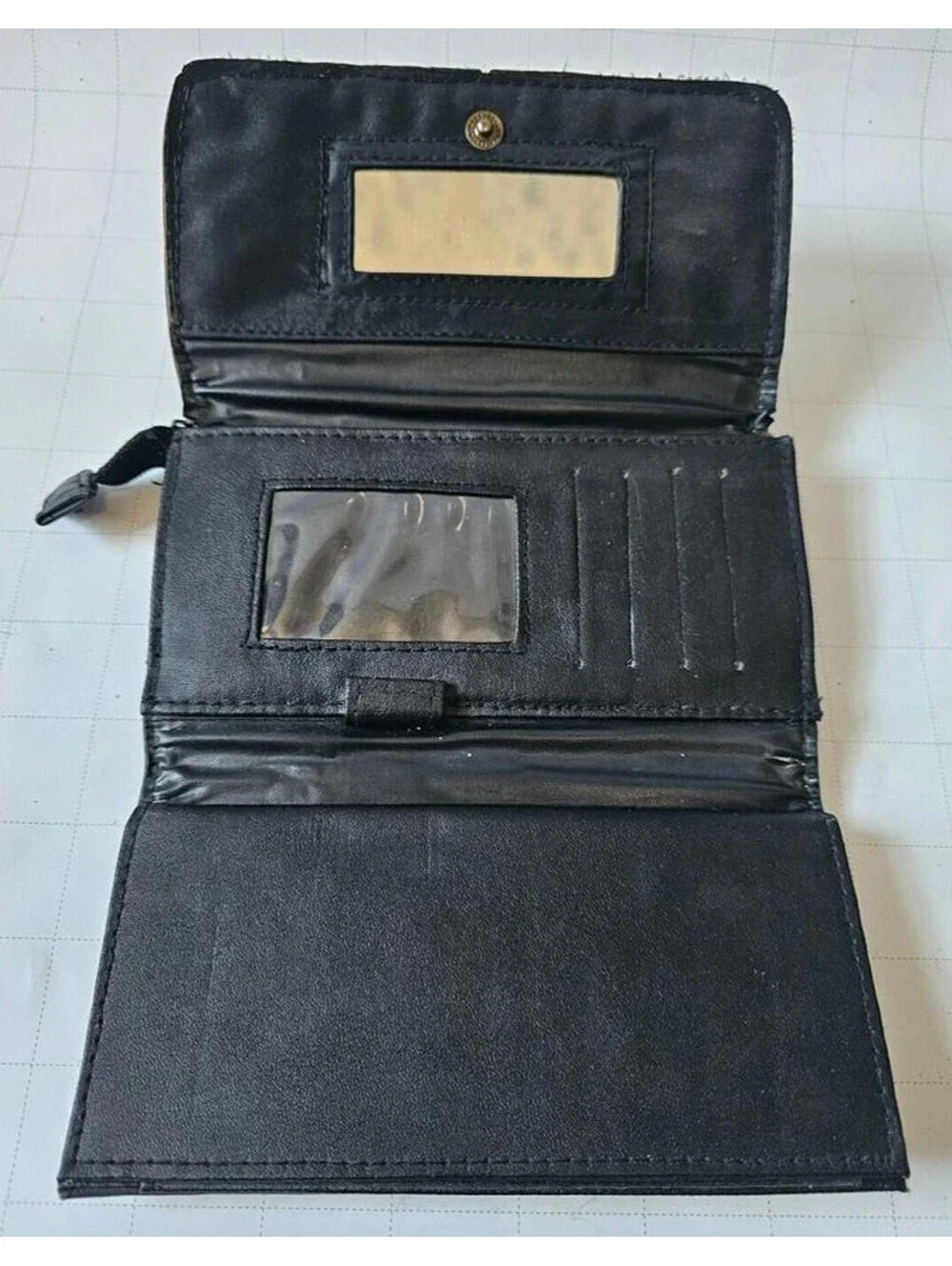 Stone Ridge Adventure Gear Wallet Black Brown Zip Organizer Card Holder